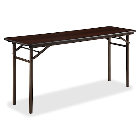 Lorell Folding Table, Rectangular, 5/8" Thick Top, 60"x18", MY LLR60725